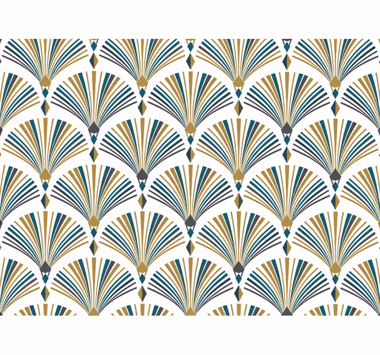 Modern roller blind vintage gatsby fan design - TenStickers