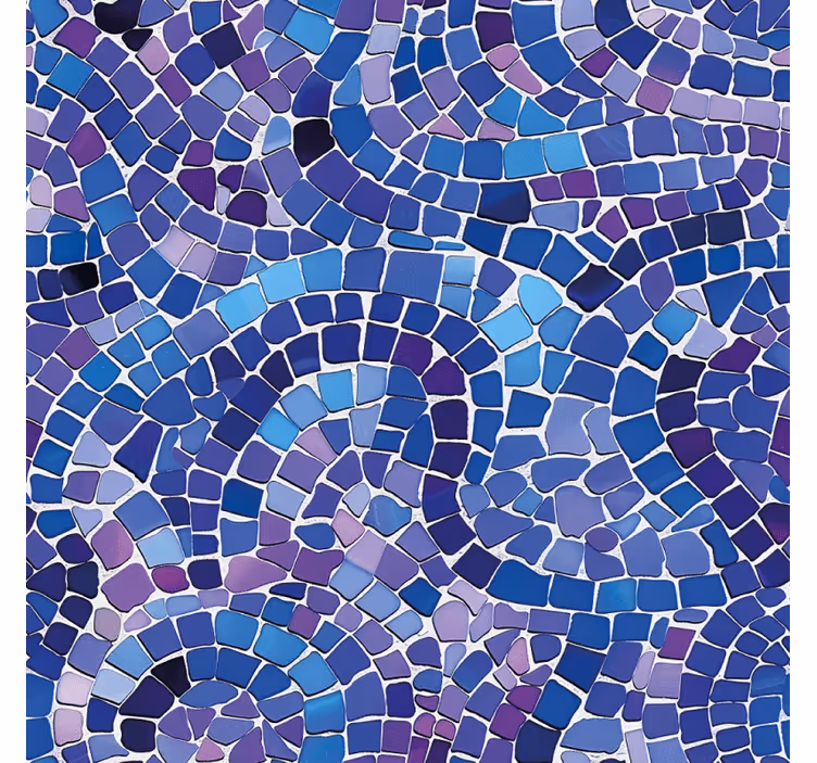 Blue roller blind with mosaic pattern effect - TenStickers