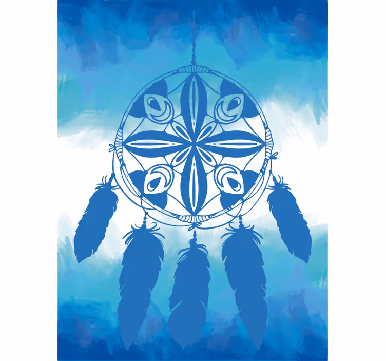 Blue roller blind decorative dreams - TenStickers