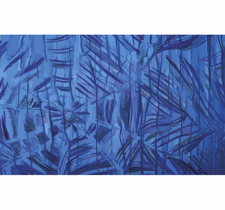 Blue roller blind blue ink spider web - TenStickers