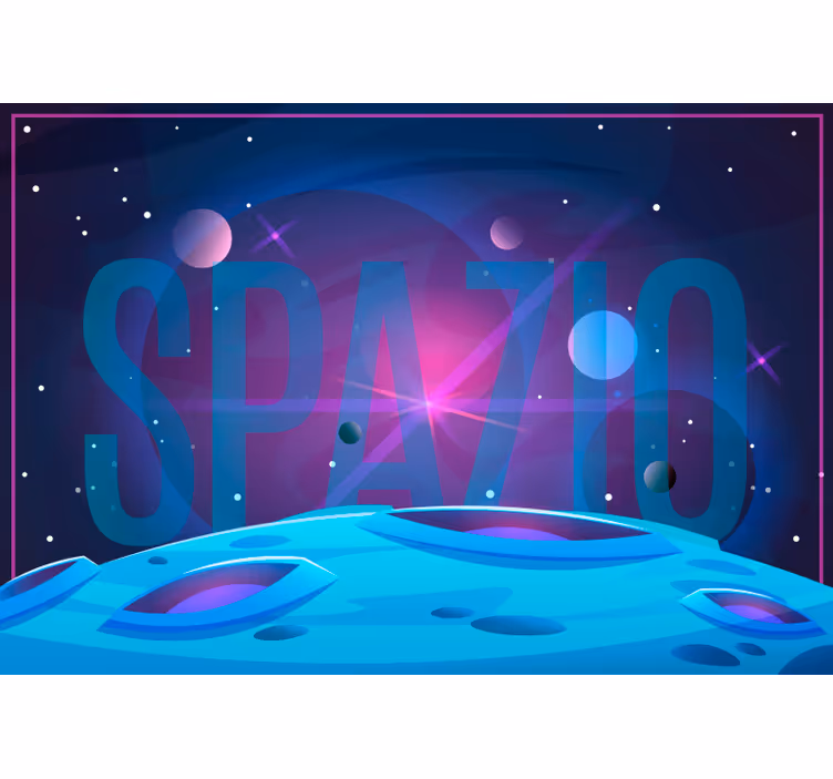 Blue roller blind cosmic sky - TenStickers