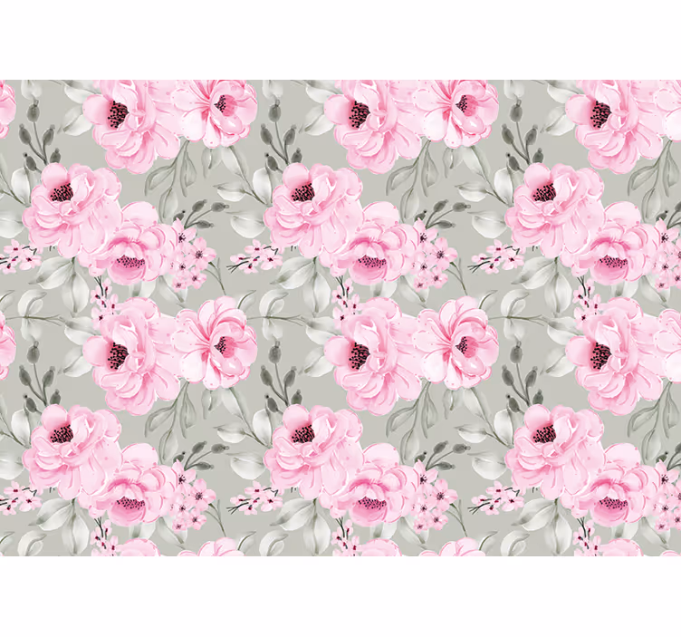 Roller blind for living room pastel peonies - TenStickers
