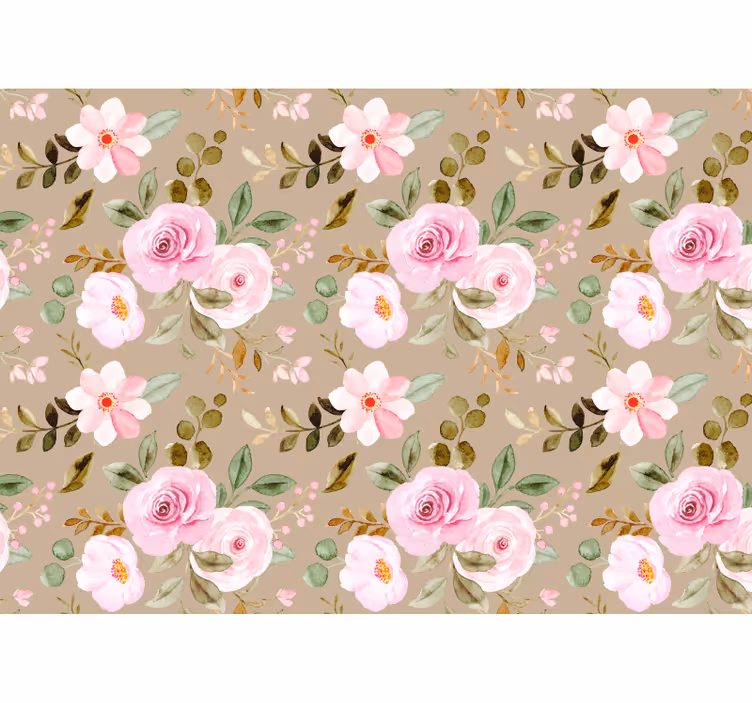 Vintage beige roses texture roller blind for living room - TenStickers