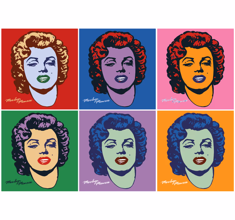 Roller blind for living room pop art marilyn monroe - TenStickers