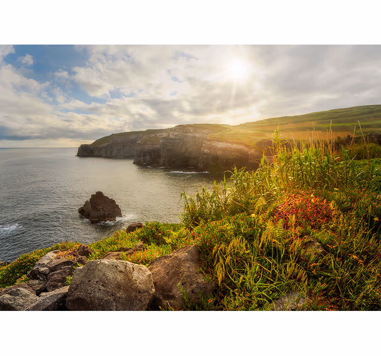 Azores at dawn roller blind for living room - TenStickers