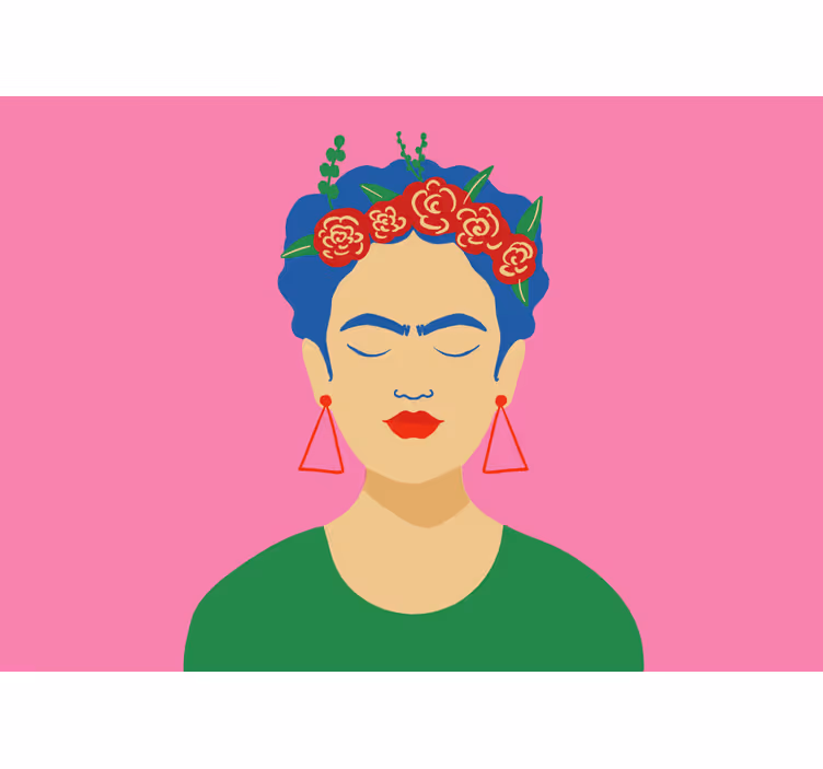 Roller blind for living room frida kahlo pop art - TenStickers