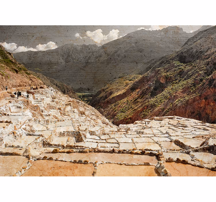Roller blind for living room maras salt mines - TenStickers