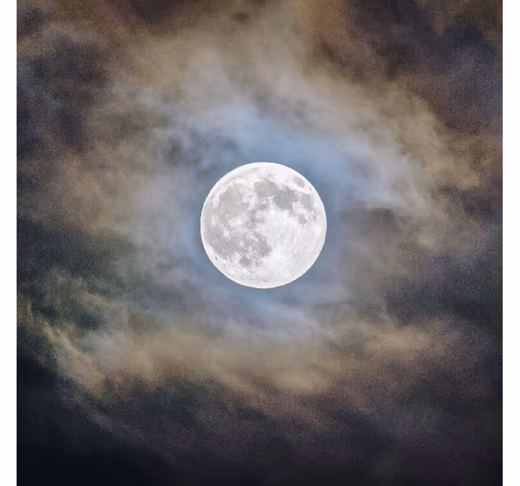 Full moon night roller blind for living room - TenStickers