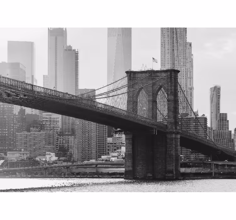 Roller blind for living room brooklyn bridge print - TenStickers