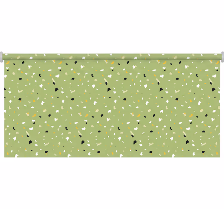 Green roller blind in terrazzo green design - TenStickers