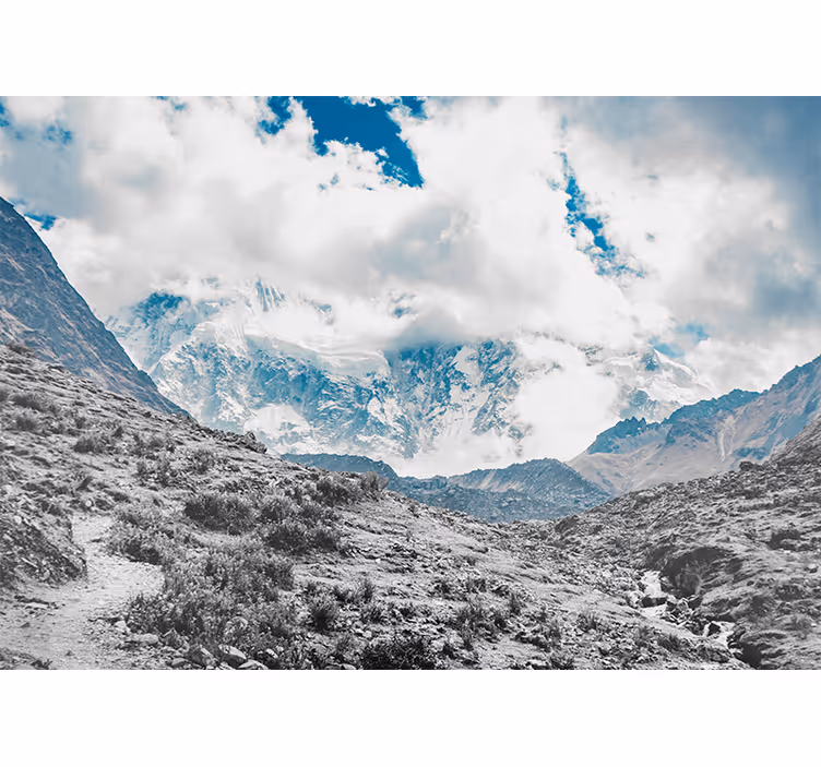 Roller blind for living room snowy salkantay pass - TenStickers
