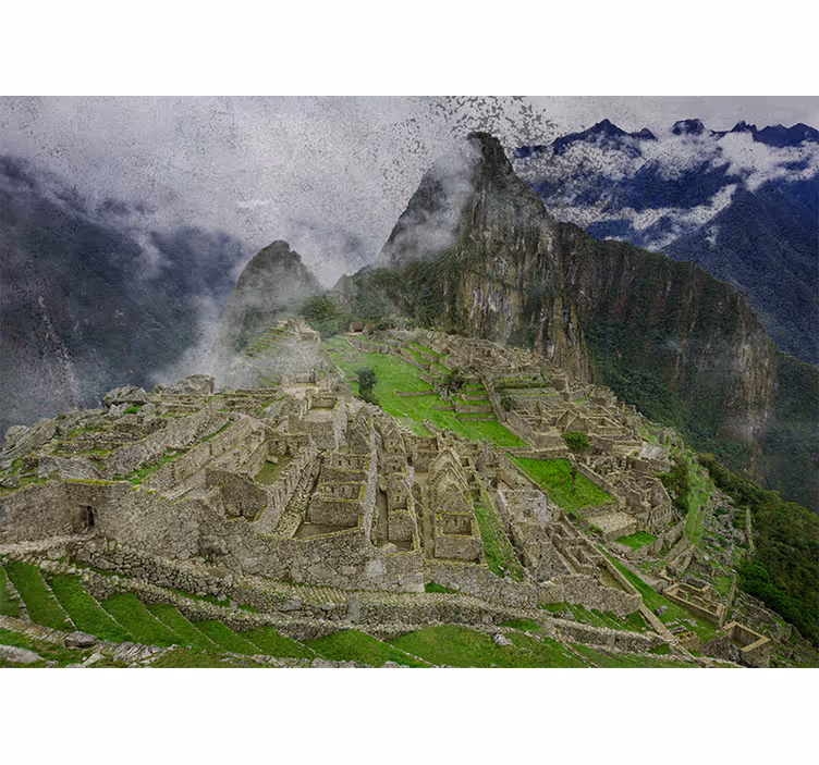 Roller blind for living room machu picchu design - TenStickers