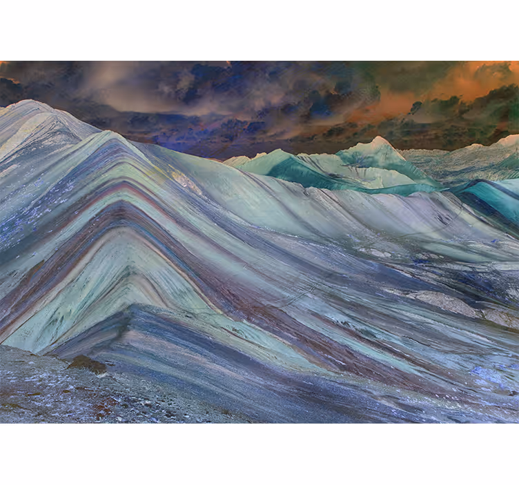 Roller blind for living room colourful sand vinicunca - TenStickers