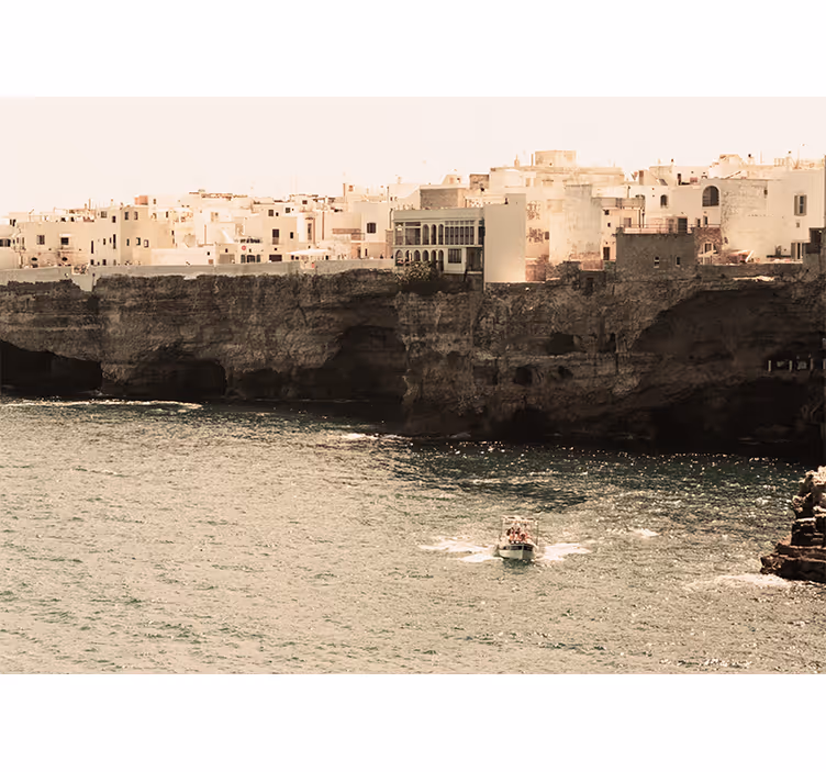 Roller blind for living room polignano sea view - TenStickers