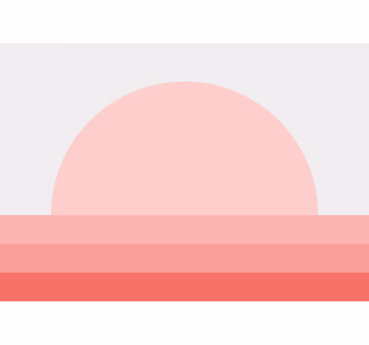 Pink 70's sunset roller blind for living room - TenStickers