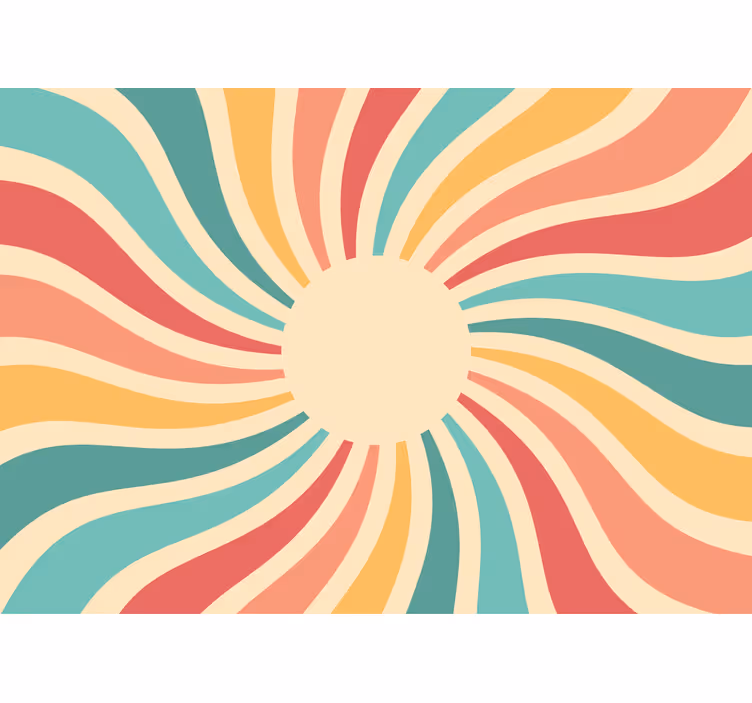 70's sunset pop roller blind for living room - TenStickers
