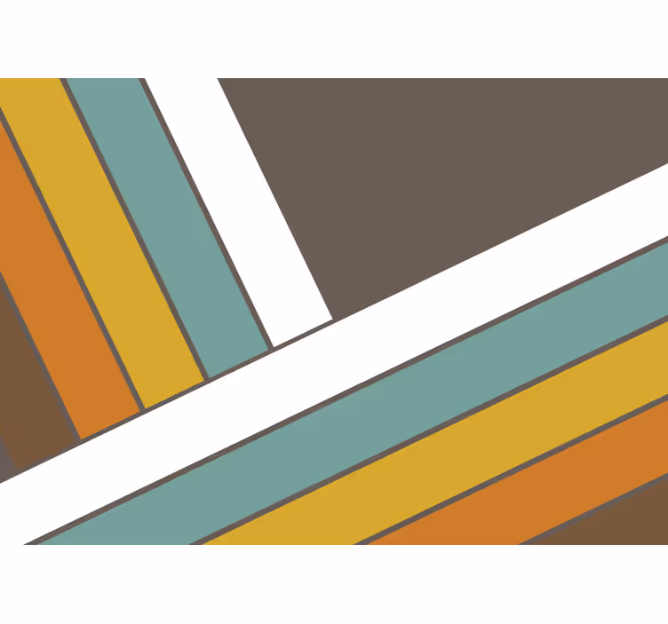 Roller blind for living room in retro 70's stripes - TenStickers