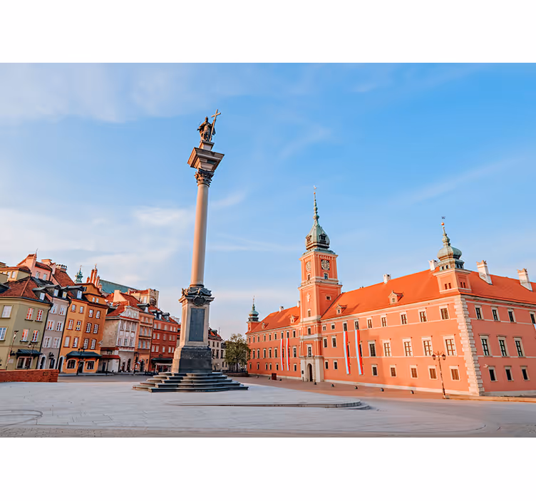 Roller blind for living room old town in warsaw - TenStickers