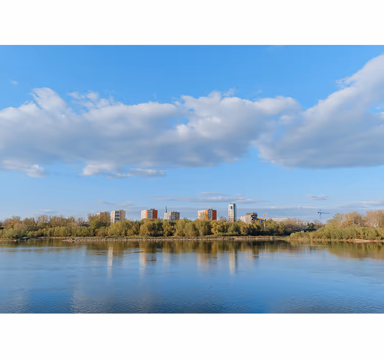Roller blind for living room warsaw by the vistula - TenStickers