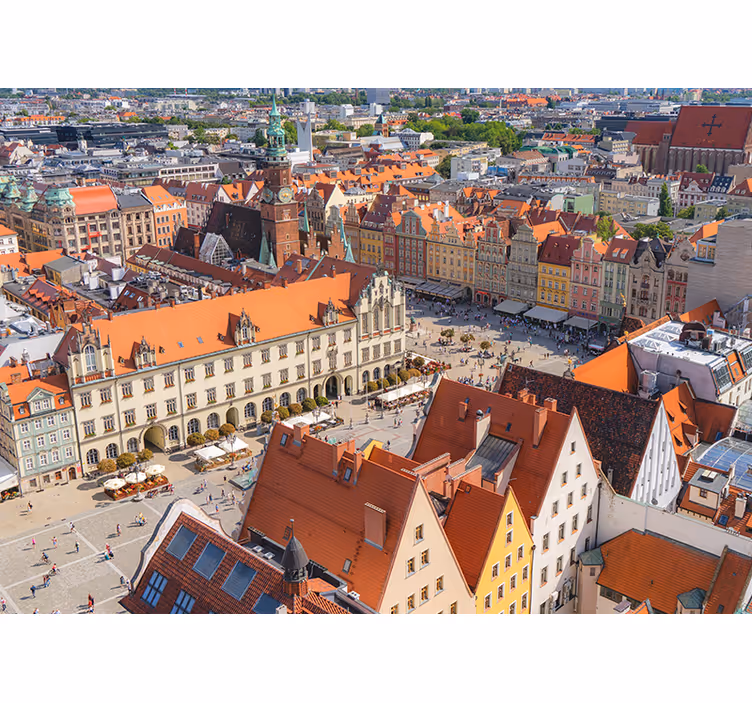 Wrocław roller blind for living room - TenStickers