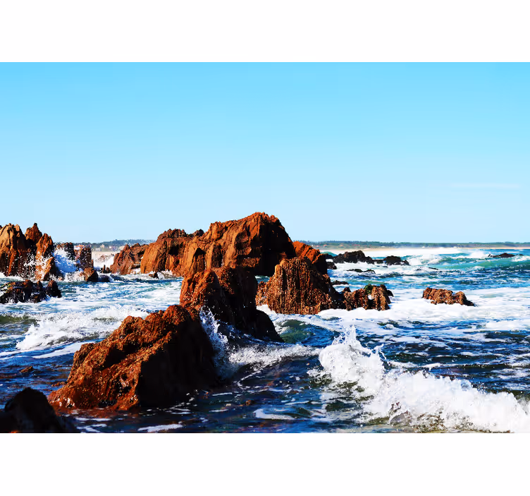 Roller blind for living room cabo polonio with rocks - TenStickers