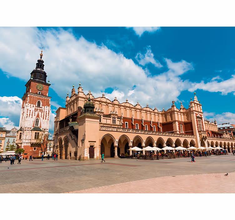 Roller blind for living room main square in krakow - TenStickers