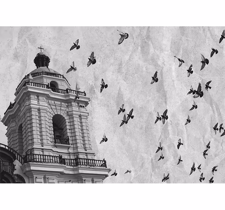 Roller blind for living room historic center of lima - TenStickers