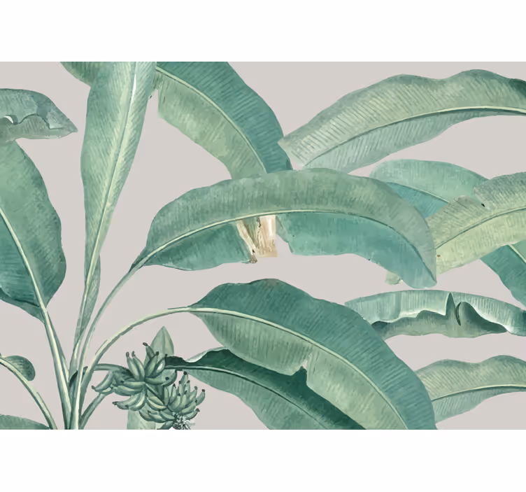 Roller blind for living room nordic tropical trees - TenStickers