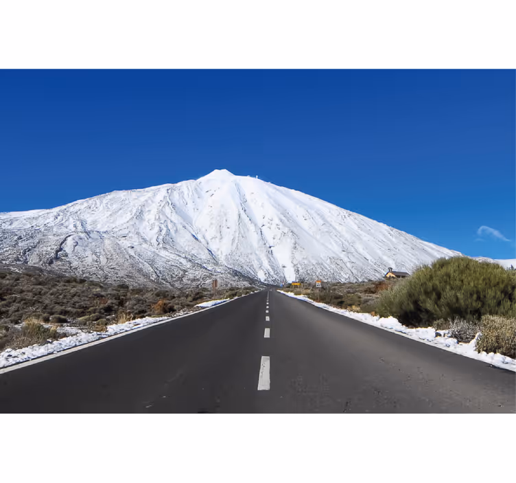 Roller blind for living room teide road design - TenStickers