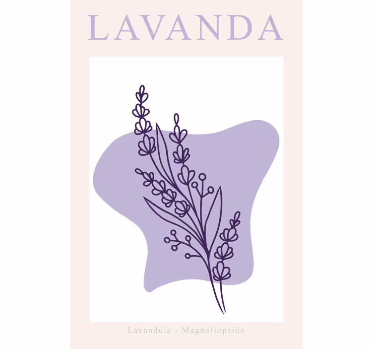 Roller blind for living room in minimalist lavender - TenStickers