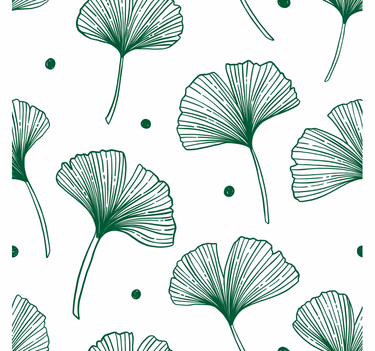 Big ginkgo green leaves roller blind for living room - TenStickers