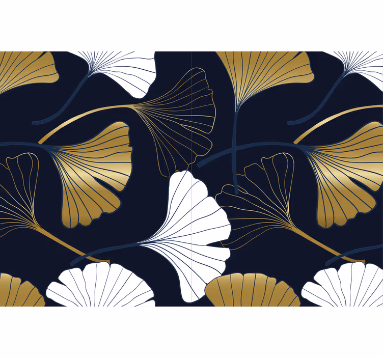 Roller blind for living room embossed ginkgo leaves - TenStickers