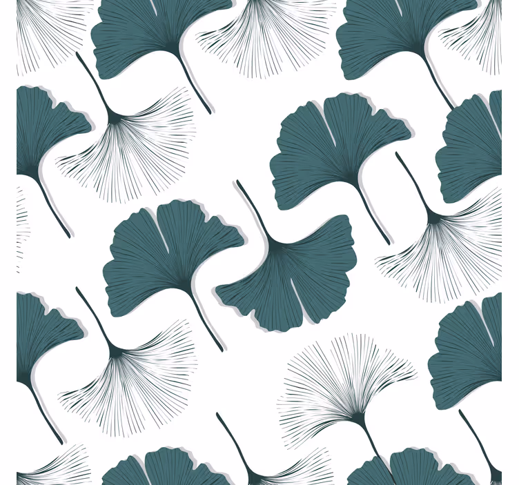 Roller blind for living room ginkgo leaves design - TenStickers