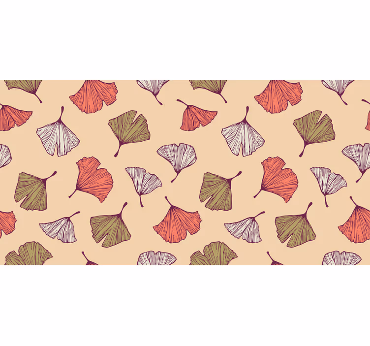 Colorful ginkgo leaves roller blind for living room - TenStickers
