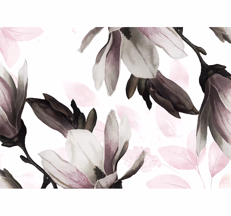 Glamour style floral roller blind for living room - TenStickers