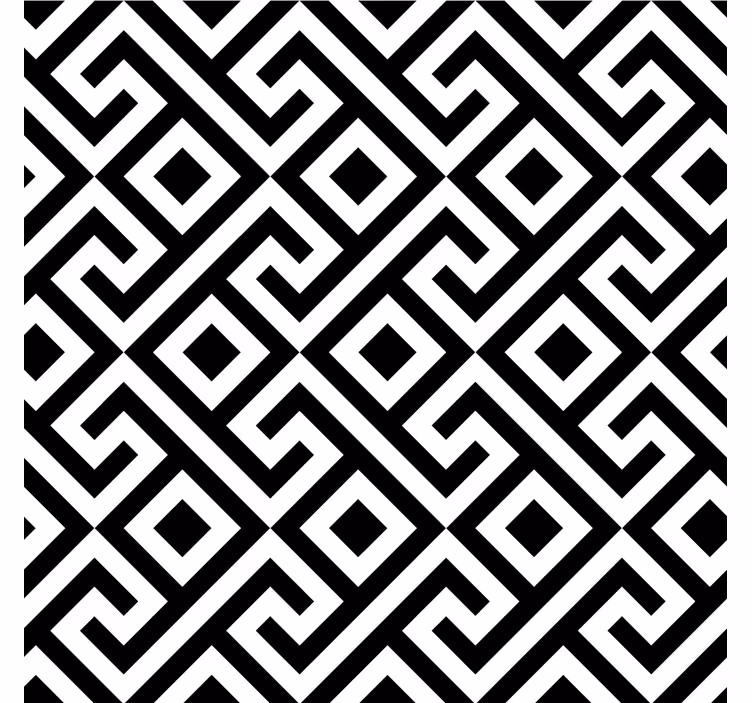 Roller blind for living room with geometric design - TenStickers