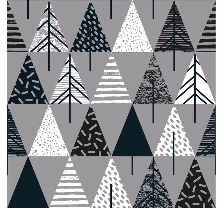 Roller blind for living room with minimalist tree design - TenStickers