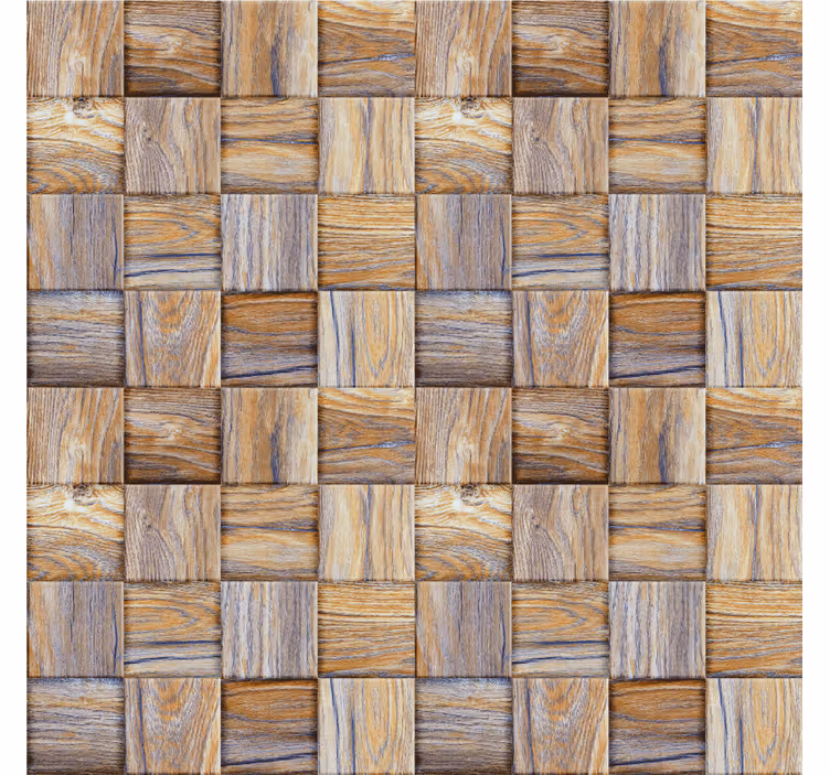 Roller blind for living room 80's wood effect mosaic - TenStickers
