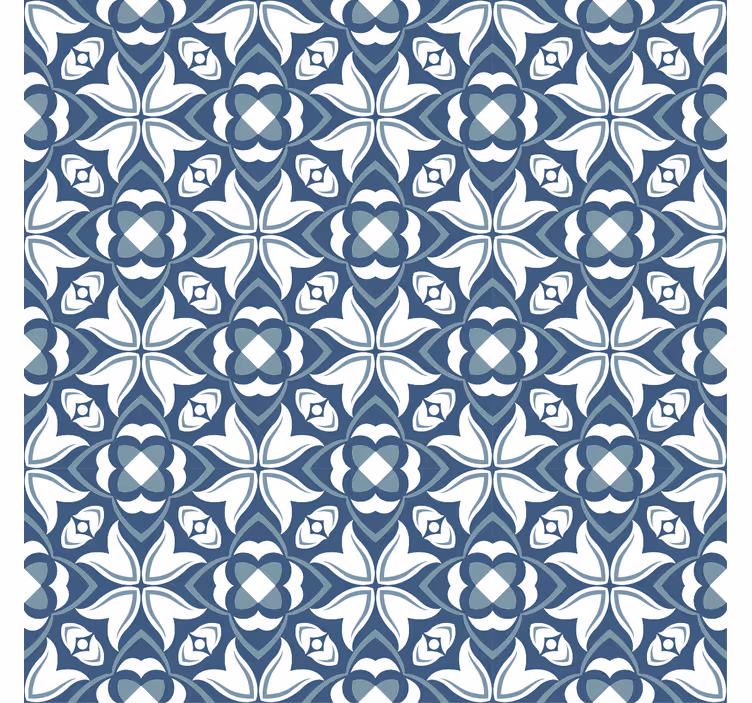 Roller blind for living room modern blue vase style - TenStickers