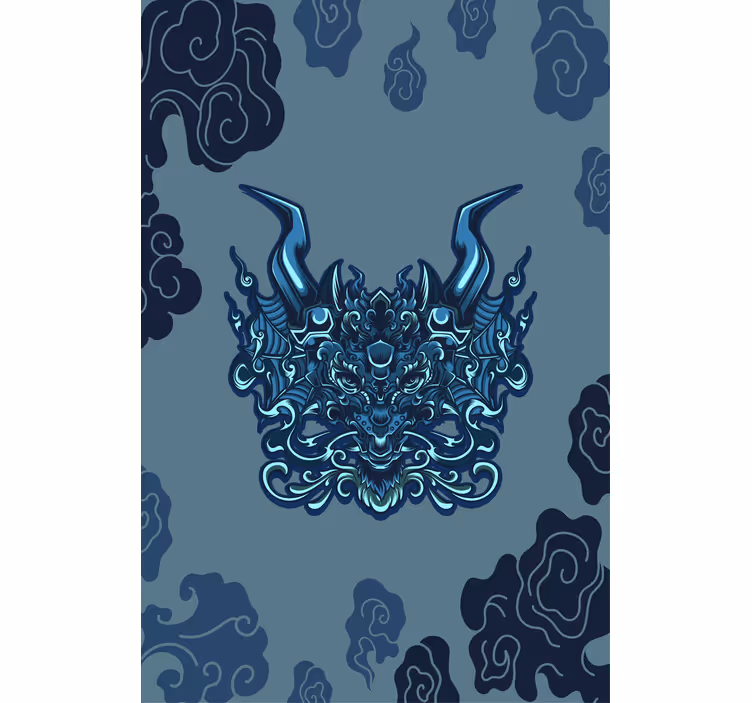 Mythical dragon roller blind for living room - TenStickers