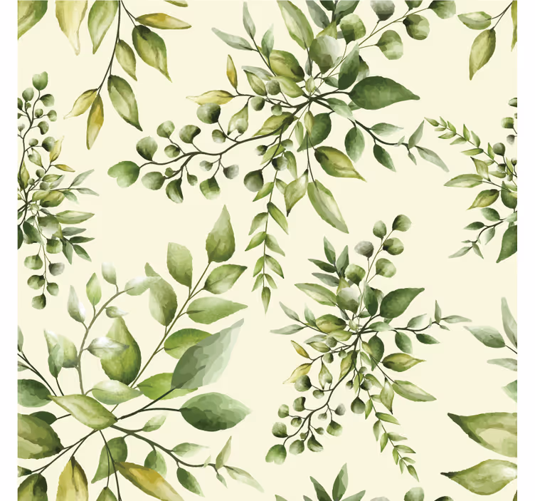 Tropical flourishing leaves roller blind for living room - TenStickers