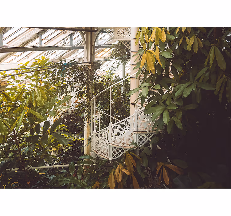 Cottagecore botanical roller blind for living room - TenStickers