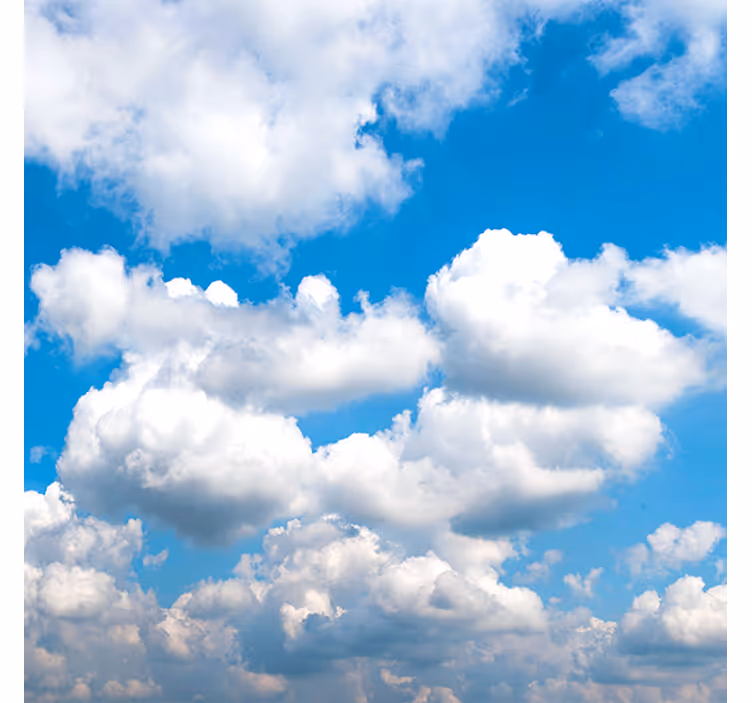Beautiful blue sky with clouds roller blind for living room - TenStickers