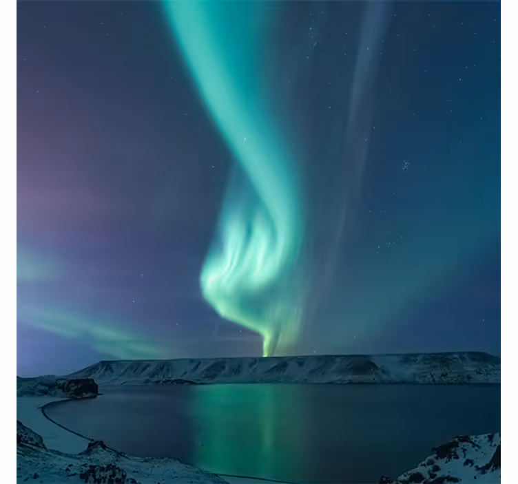 Amazing northern light roller blind for living room - TenStickers