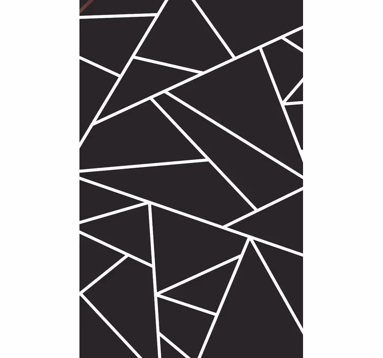 Roller blind for living room classic black white mosaic - TenStickers