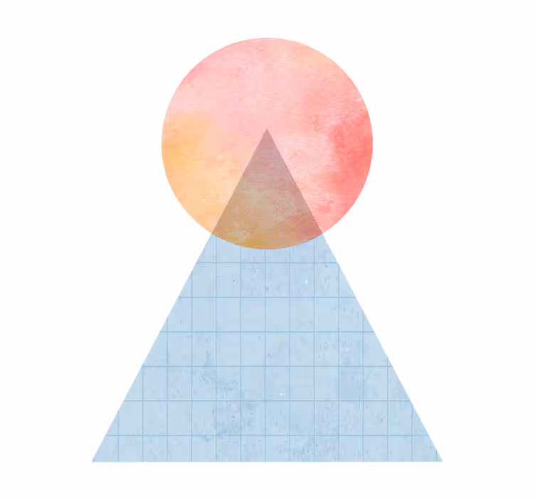 Sun and wall art triangle roller blind for living room - TenStickers