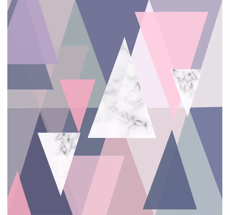 Roller blind for living room 3d triangle wall art - TenStickers