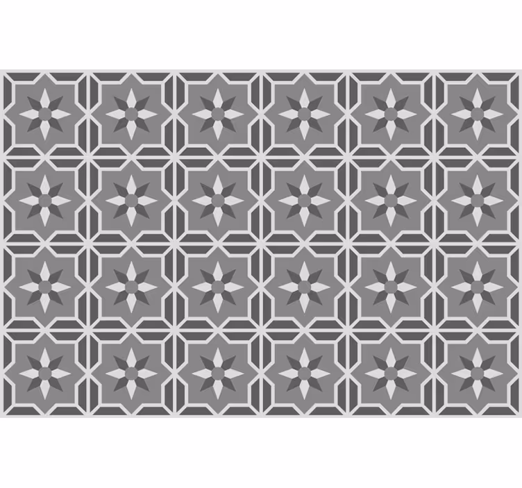 Grey roller blind geometric design on soft grey - TenStickers