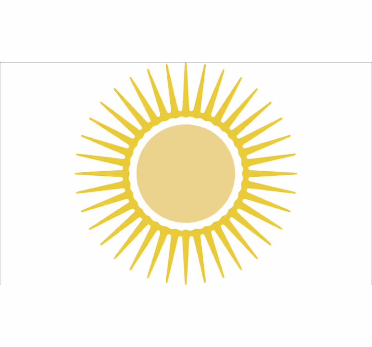 White roller blind yellow sun - TenStickers