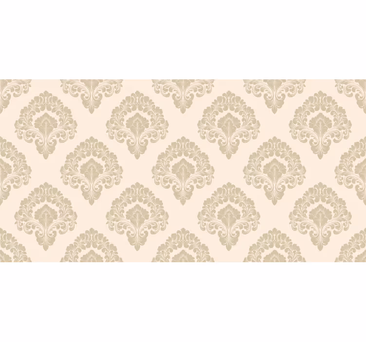 Beige roller blind with french provincial gold floral design - TenStickers
